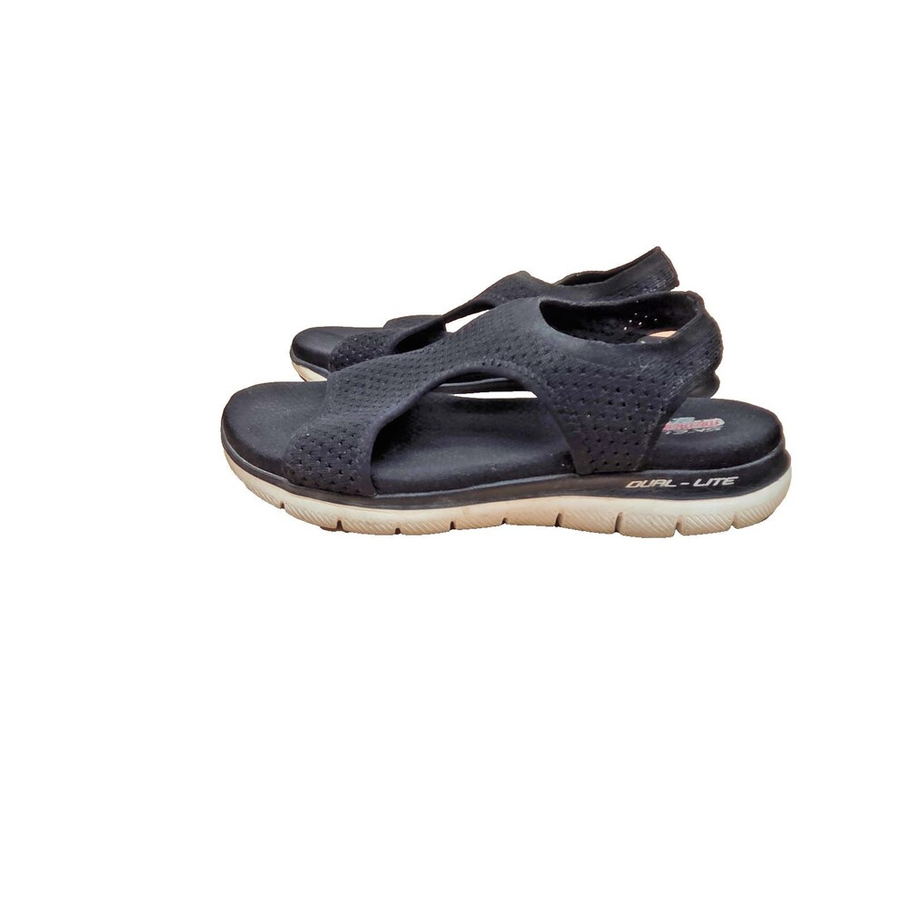 Skechers Womens Memory Foam Slingback Sandals Black Size 8